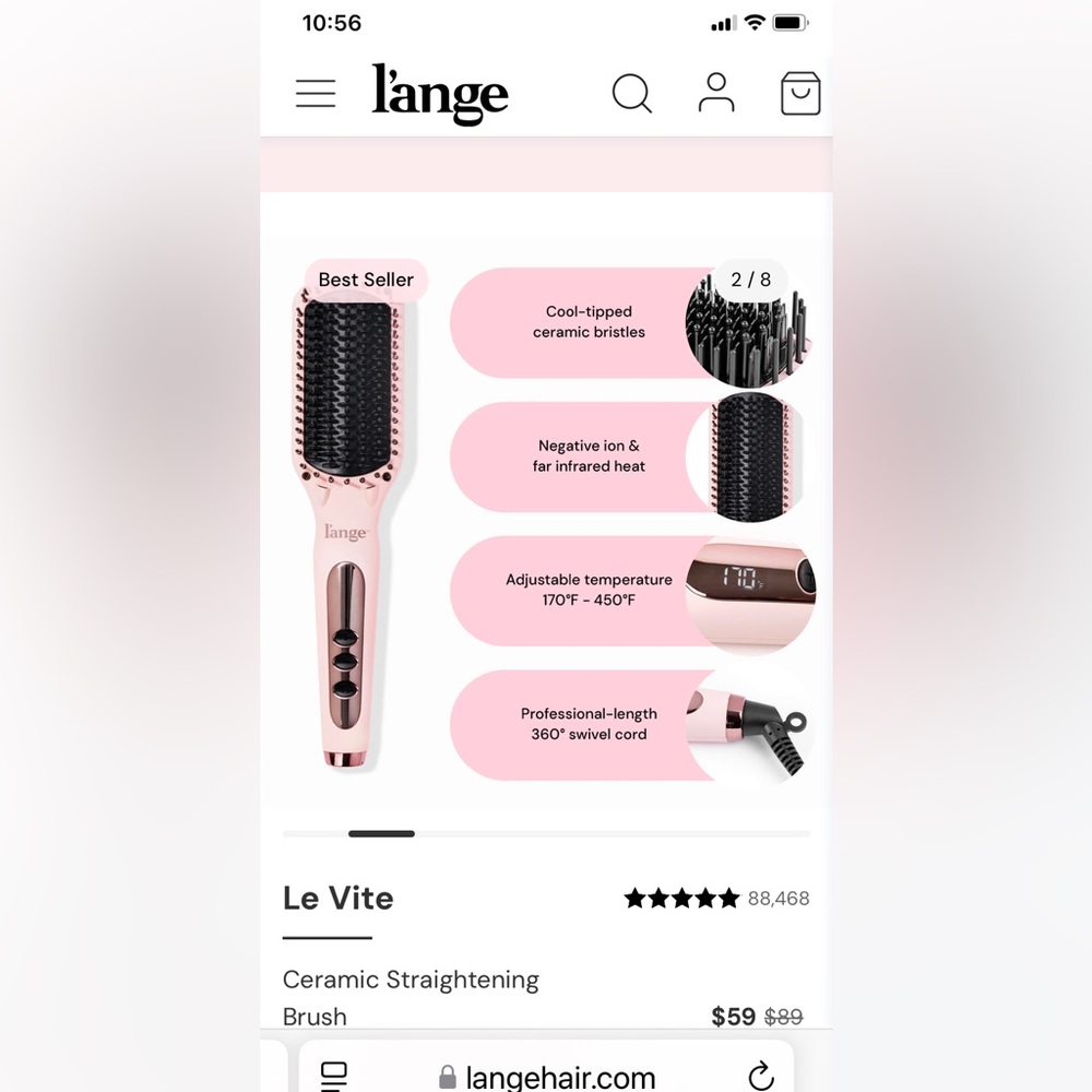 Lange straightening brush